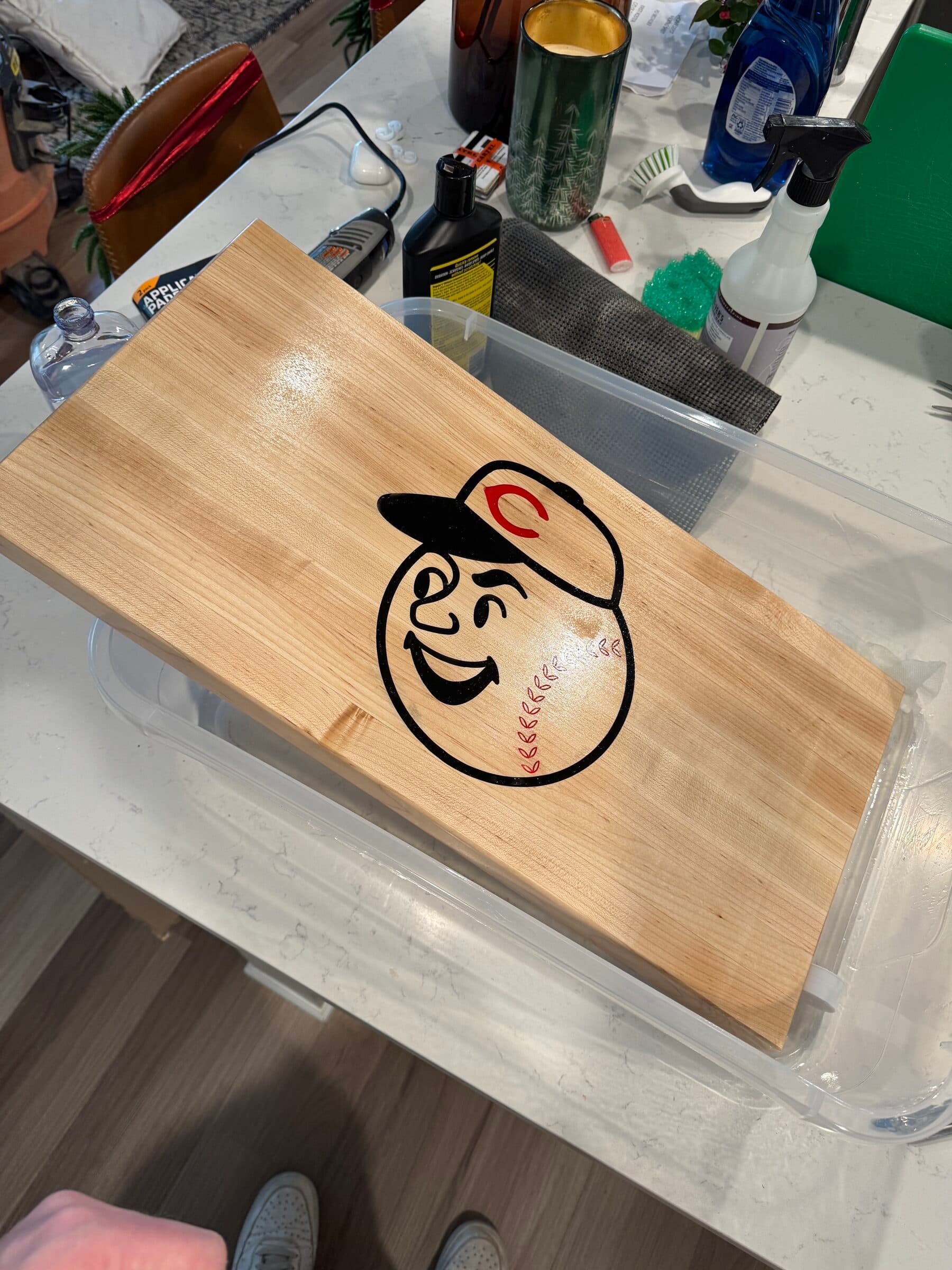 Cincinnati Reds Charcuterie Board — photograph 1