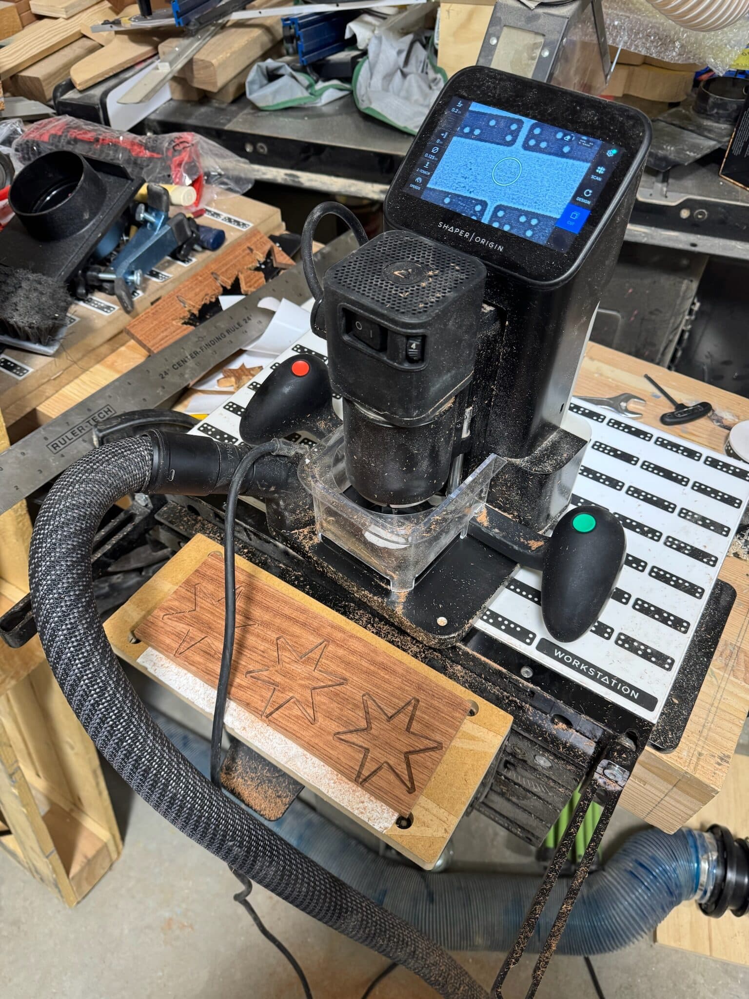 Routing the Telecaster body blank with a template
