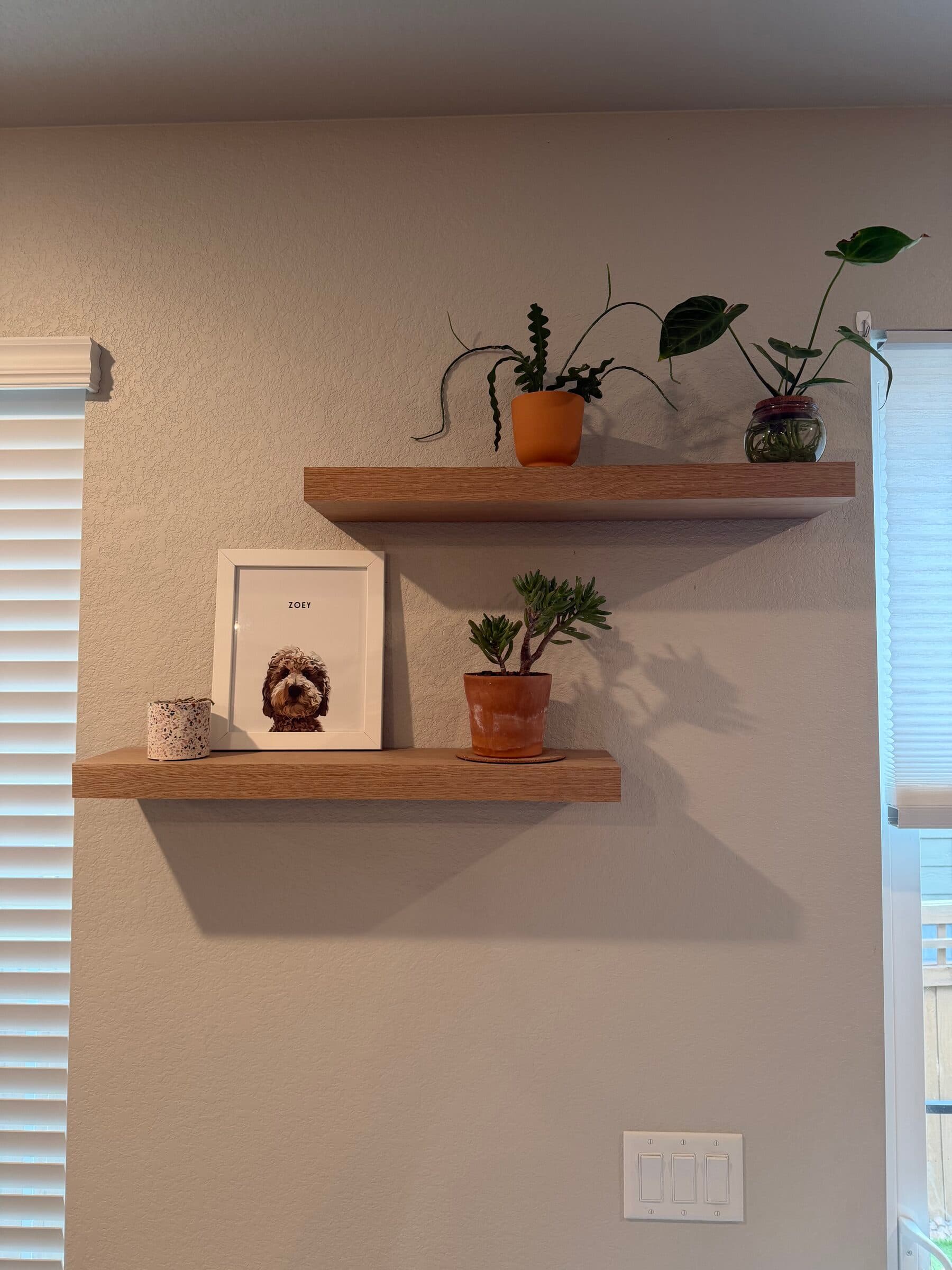 Living Room Floating Shelves — photograph 1
