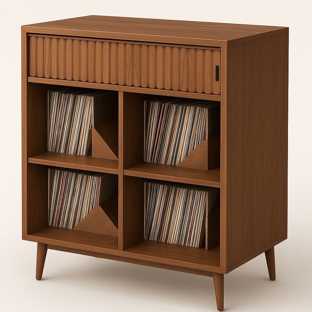 Mid Century Record Cabinet — photograph 2