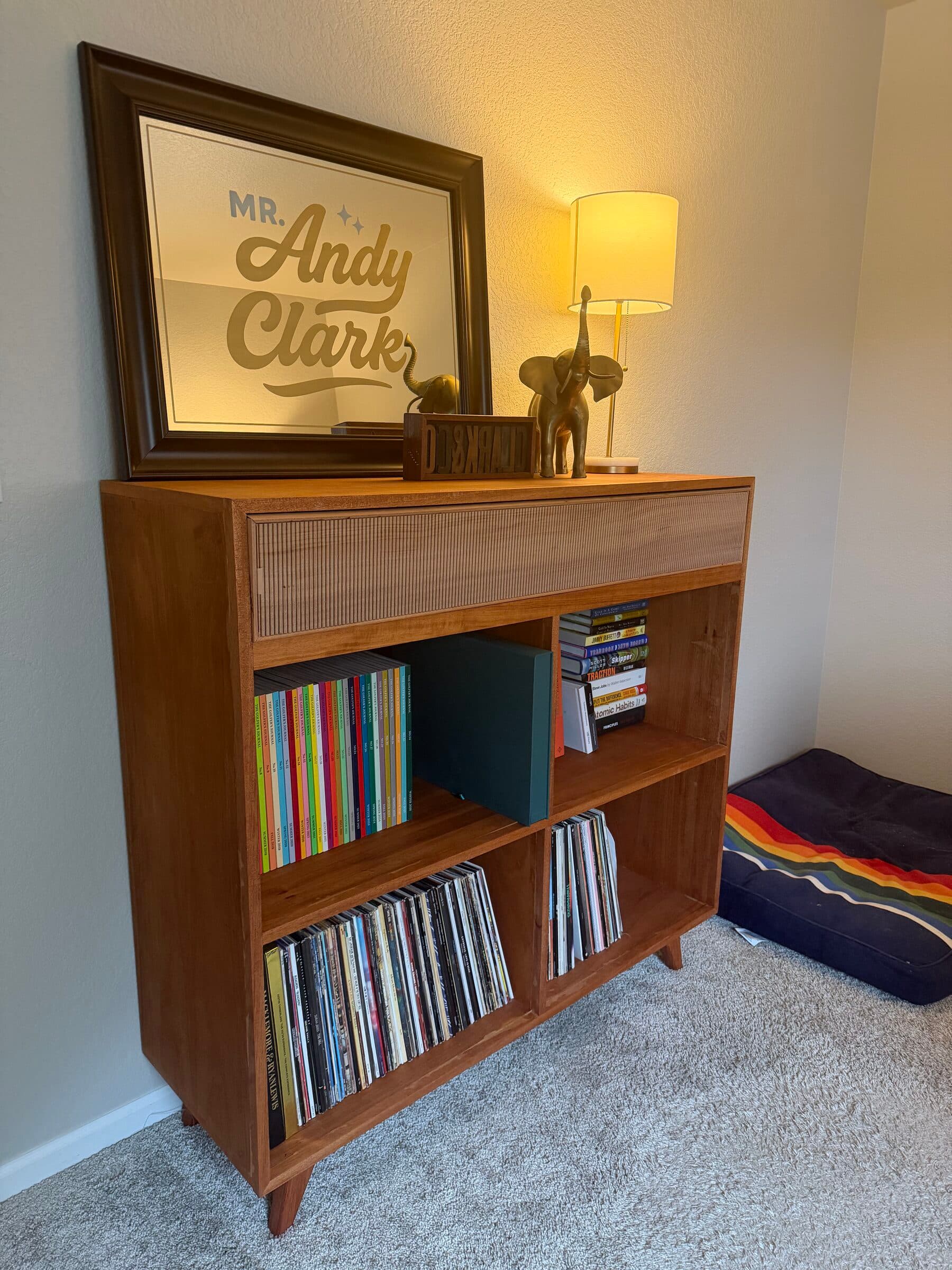 Mid Century Record Cabinet — photograph 1